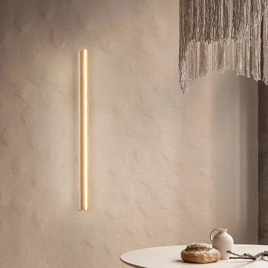 Travertine Glow: Modern Wall Sconce