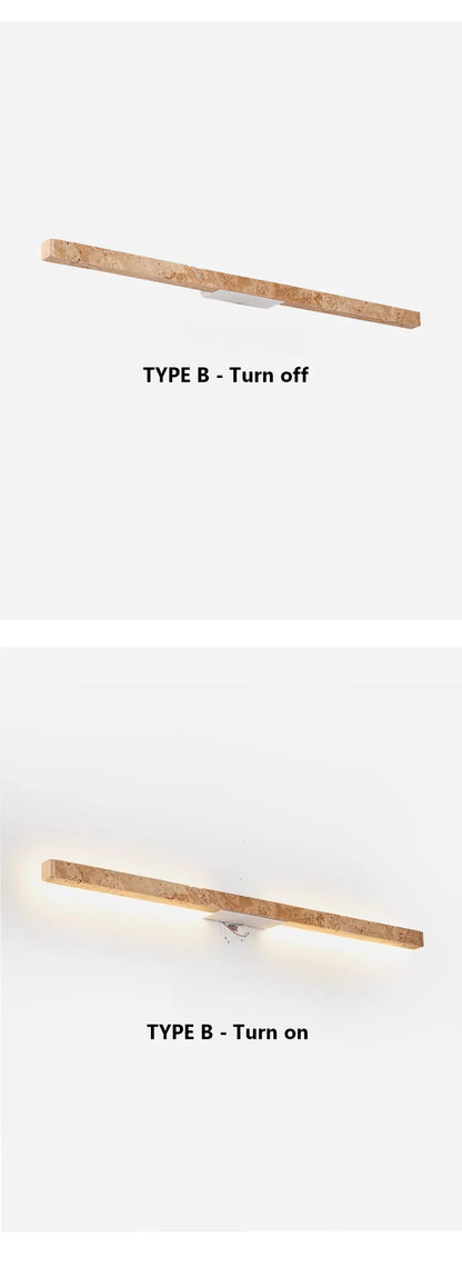 Travertine Glow: Modern Wall Sconce