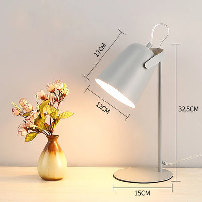 Nordic Glow: Eye-Protect Pink Desk Lamp