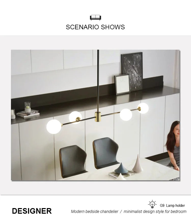 Glass Globe Chandelier