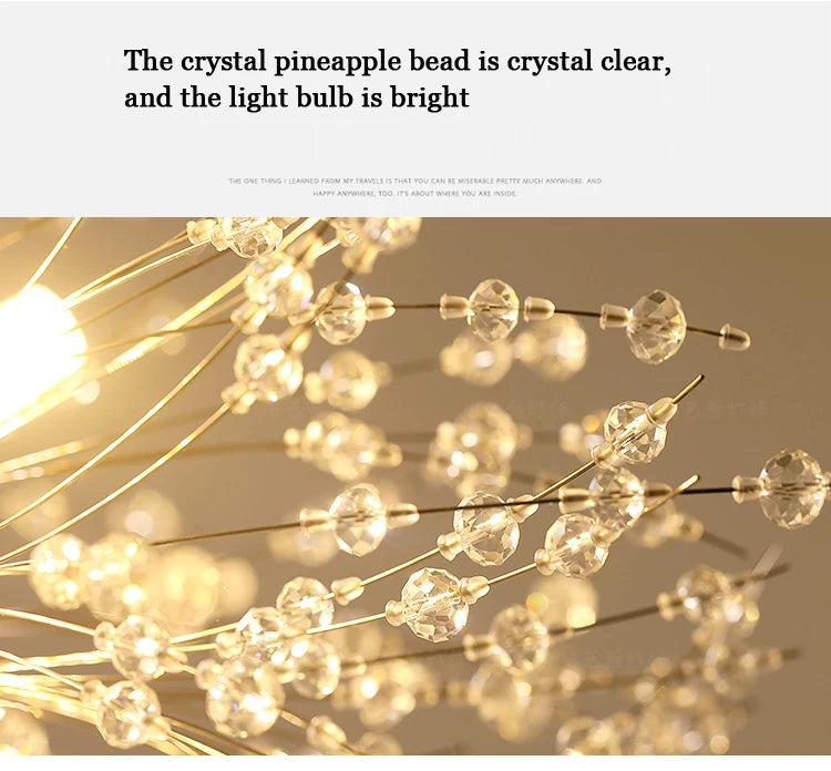 Dandelion Crystal LED Pendant