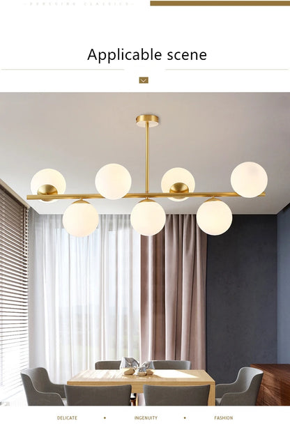 Modern 6-7 Heads Magic Bean Glass Chandelier