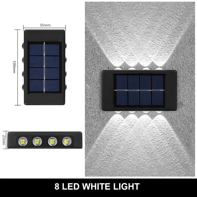 LumiGuard Solar Wall Light - 12 LED Waterproof Lamp