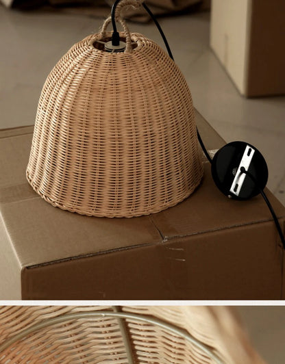 New Rattan Ceiling Chandelier Restaurant Retro Style Bar