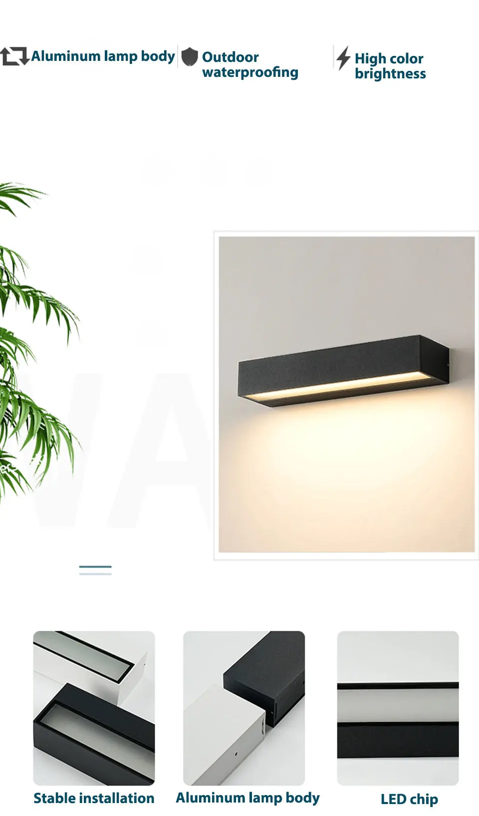 AlumaGlow IP65 Outdoor Wall Sconce