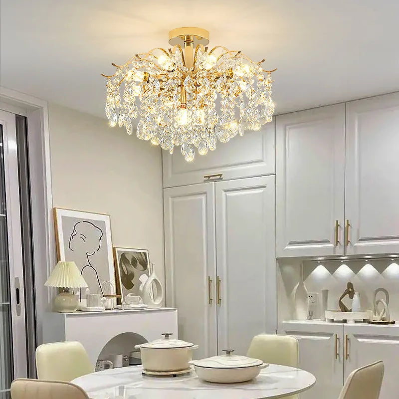 Gold Crystal Chandelier