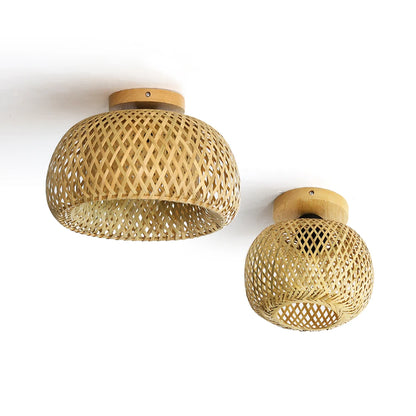 Woven Bamboo Ceiling Light