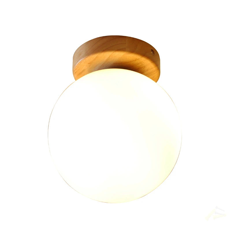 Lava Ball White Glass Ball Ceiling Lamp