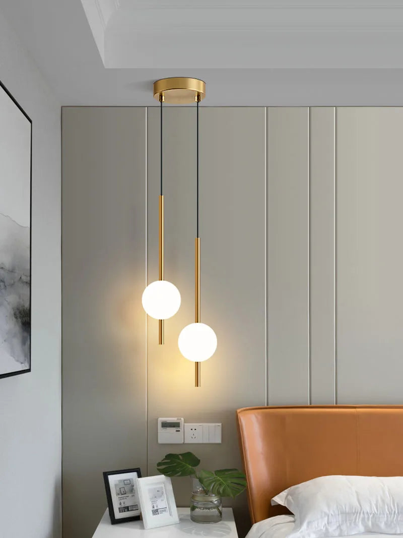 Glass Globe Bedside Pendant