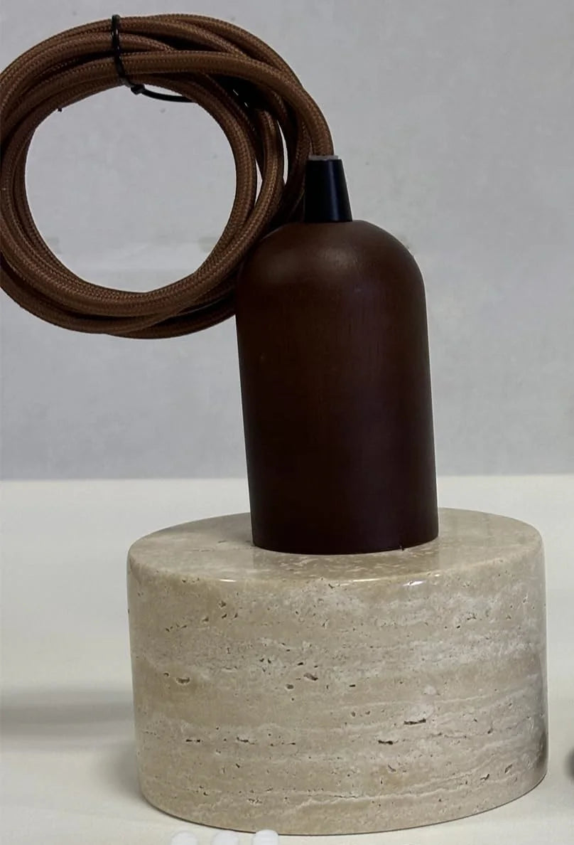 Travertine Cylinder Mini Pendant