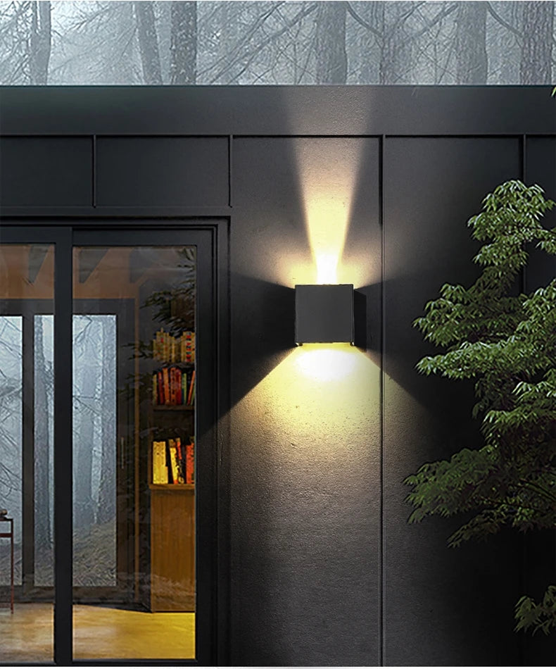Cube Up-Down Outdoor Sconce