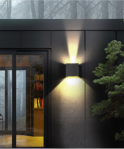 Cube Up-Down Outdoor Sconce