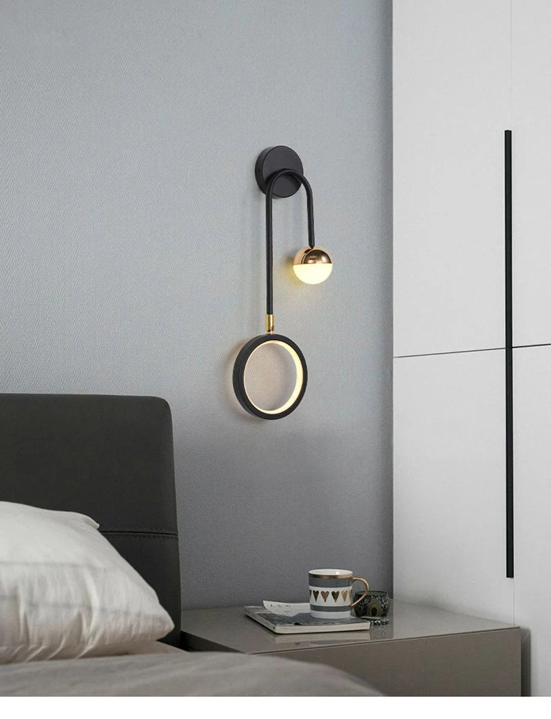 GlowSphere: Modern LED Round Wall Lamp