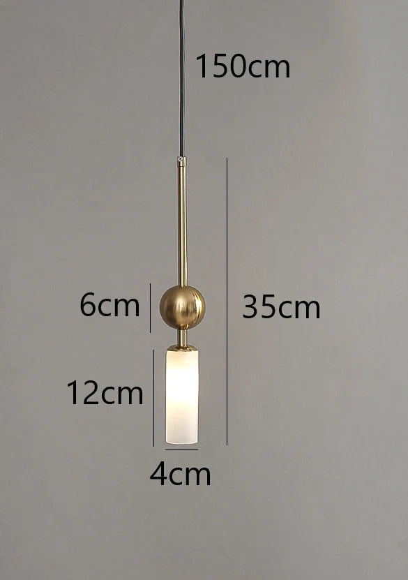 Gold Iron Glass Mini Pendant