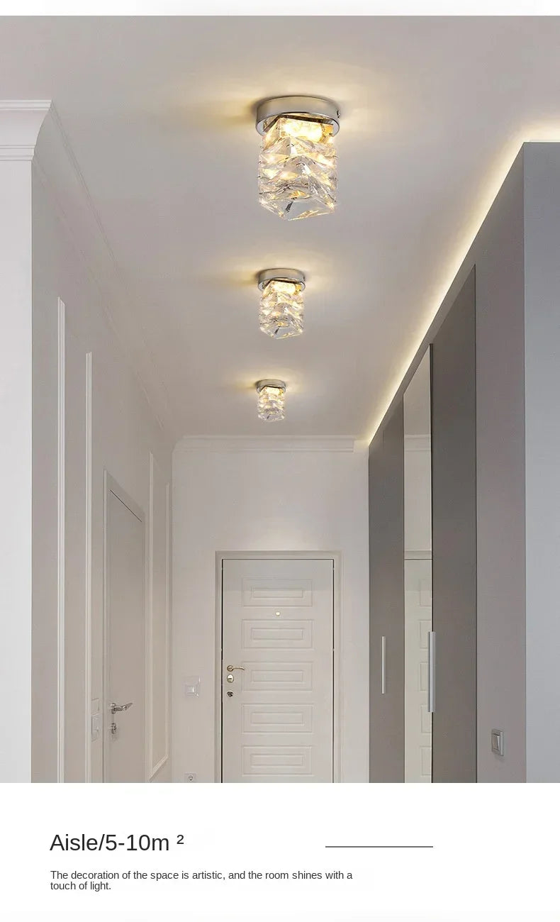 Crystal Round Double Layer Chandelier