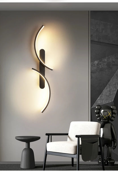 Sleek C-Shape LED Wall Lamp - Modern Minimalist Design
