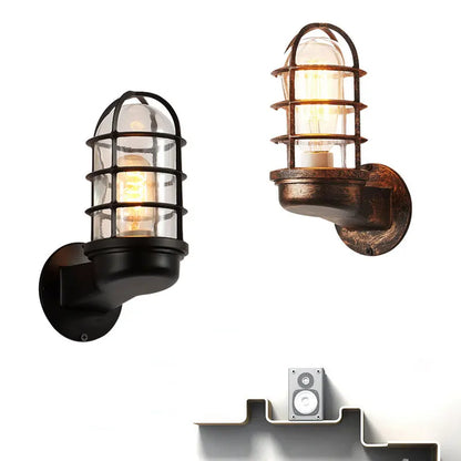 Rustic Glow: Outdoor Waterproof Wall Lamp