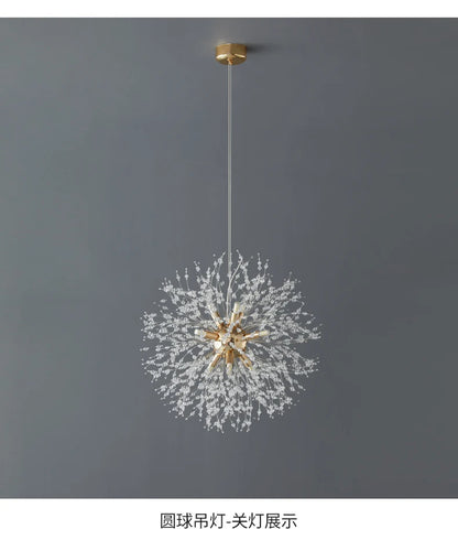 Dandelion Crystal LED Pendant