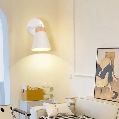 Nordic Glow: Wooden Wall Sconce Light Fixture