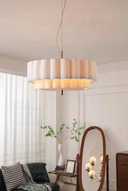 Wabi Sabi Elegance: Fabric Pendant Chandelier Lights