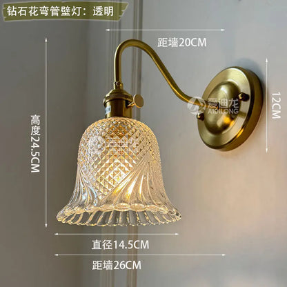 Nordic Brass & Glass Wall Sconce Elegance