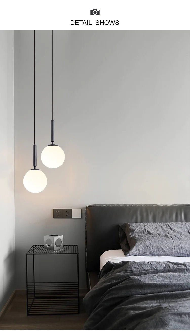 Modern Chandelier Glass Ball LED Pendant Lights