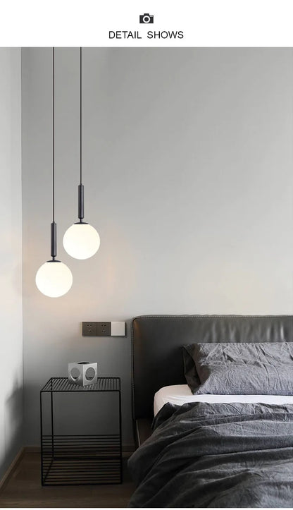 Modern Chandelier Glass Ball LED Pendant Lights