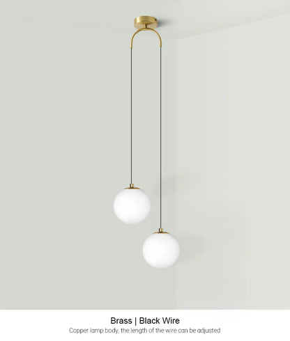 Nordic Gold Glass LED Pendant Lights
