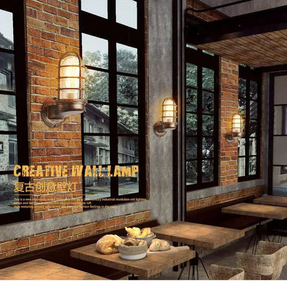 Rustic Glow: Outdoor Waterproof Wall Lamp