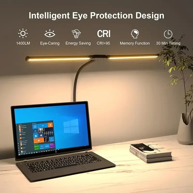 EyeCaring Double Head Desk Lamp