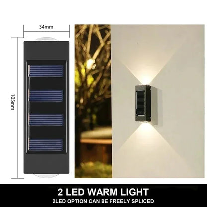 LumiGuard Solar Wall Light - 12 LED Waterproof Lamp