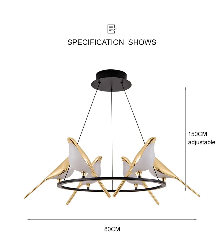 ChicNest LED Bird Pendant Light Fixture