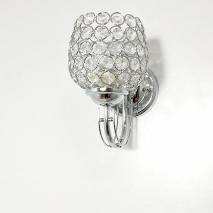 Crystal Silver Circle Wall Sconce - Elegant Lighting