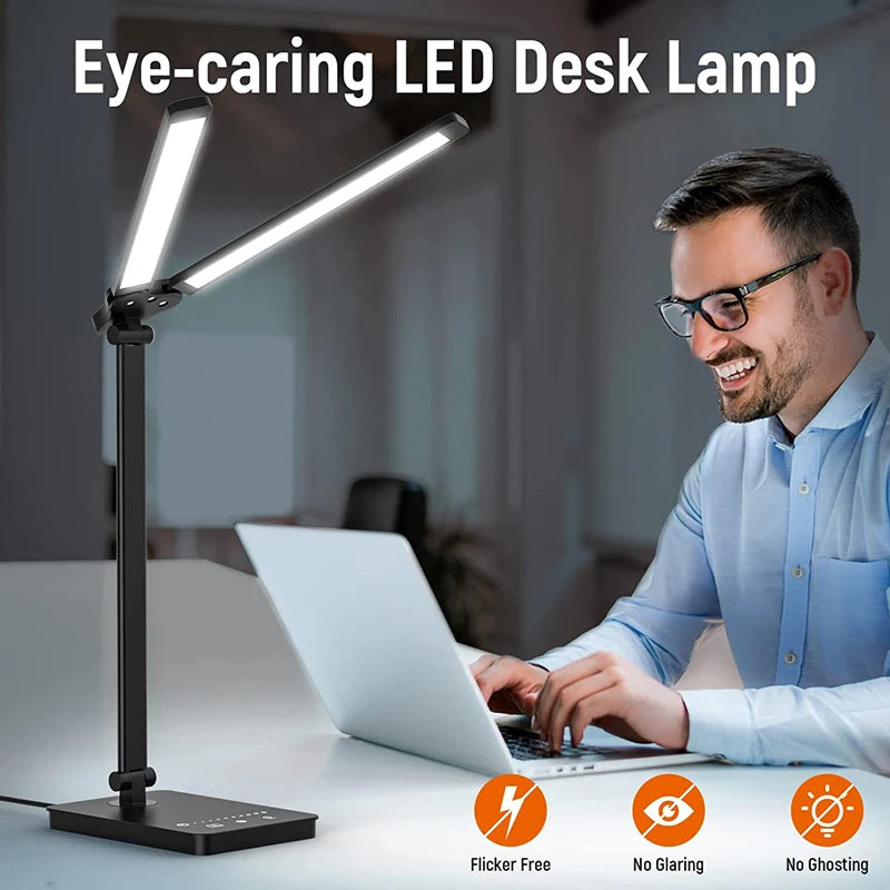 Dual Glow LED Desk Lamp - 5 Modes & Dimming
