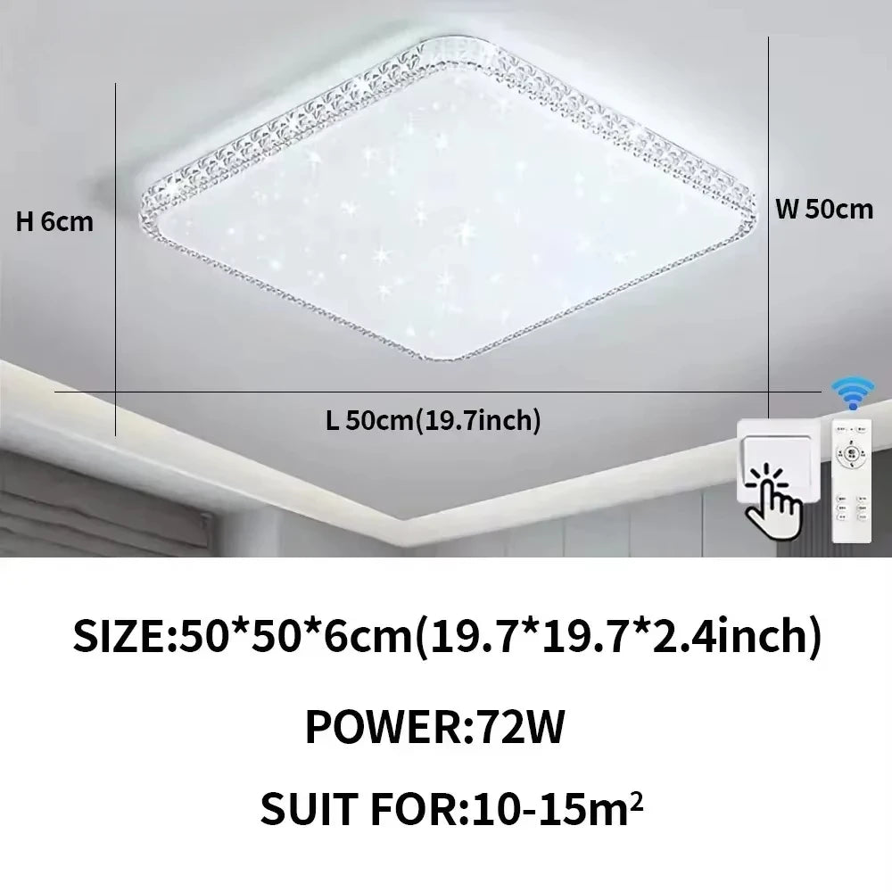 LustreGlow Simple LED Ceiling Chandelier