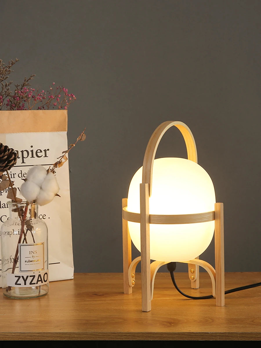 Modern Wood LED Table Lamp - Simple & Stylish