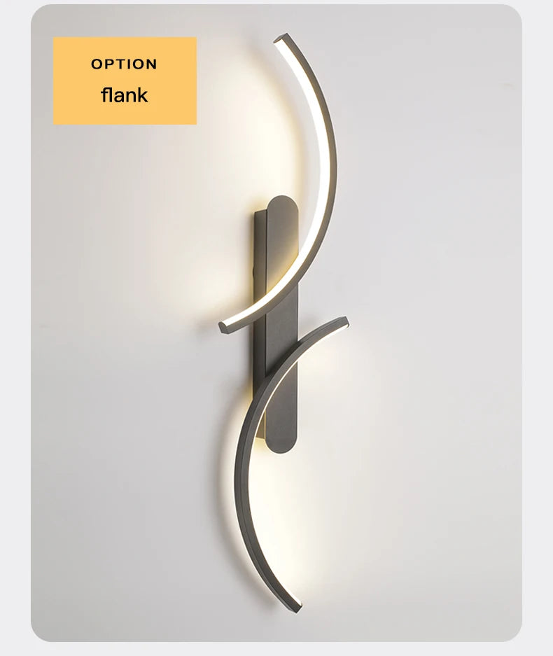 Sleek C-Shape LED Wall Lamp - Modern Minimalist Design