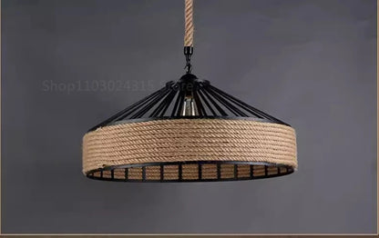 Hemp Rope Industrial Pendant