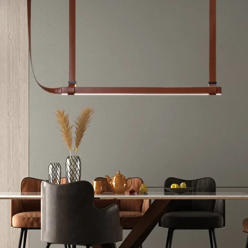 Nordic Glow Leather Pendant Lamp