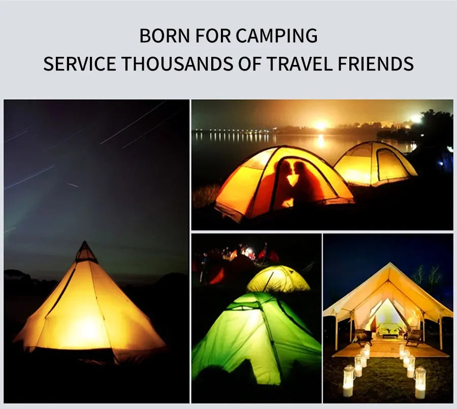 All-Weather CampGlow: 2-Mode Portable Lantern