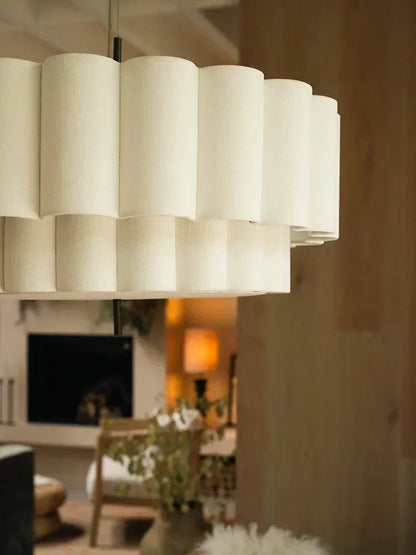 Wabi Sabi Elegance: Fabric Pendant Chandelier Lights