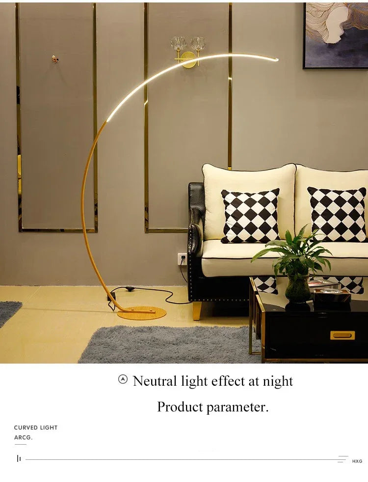 Nordic LED Corner Light Arc RGB Floor Lamps
