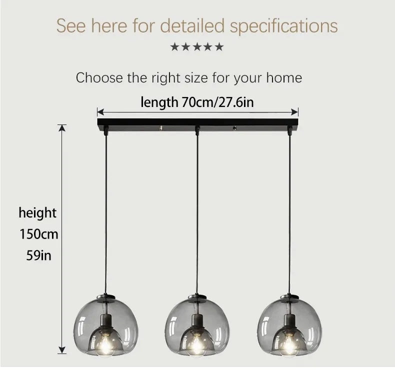 AmberGlow Modern LED Pendant Light Fixtures