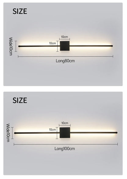 Minimalist L-Shaped Black Wall Lamp