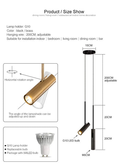 Adjustable Bedside Spot Pendant