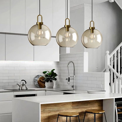 Nordic Glass Pendant Light Modern Loft Hanging Lustre