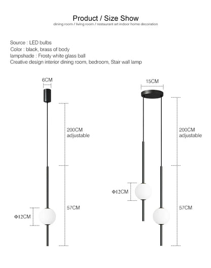 Nordic Glass Ball Pendant Lights