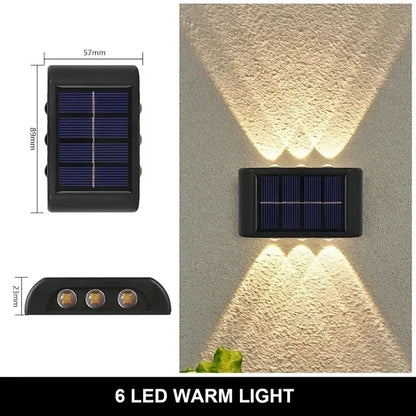LumiGuard Solar Wall Light - 12 LED Waterproof Lamp