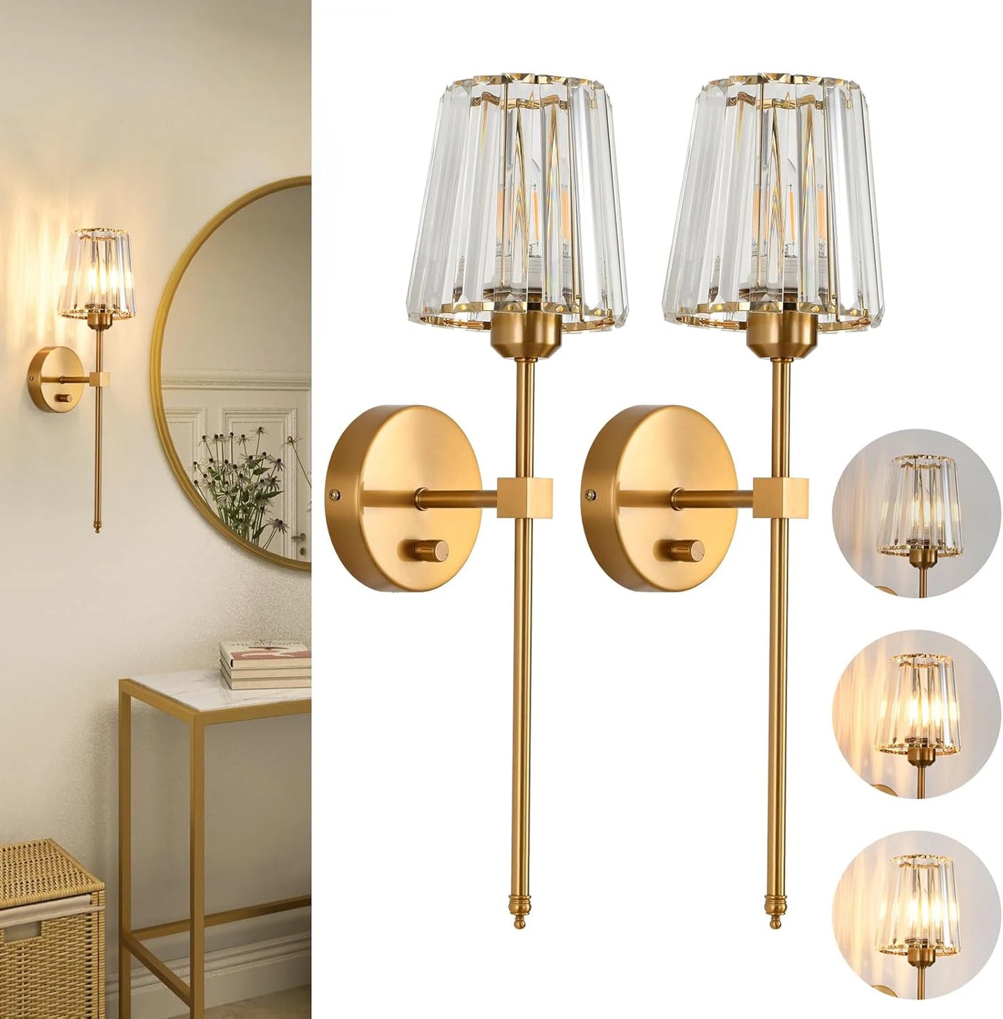 Crystal Glance Wall Sconces