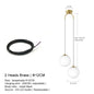 Nordic Gold Glass LED Pendant Lights